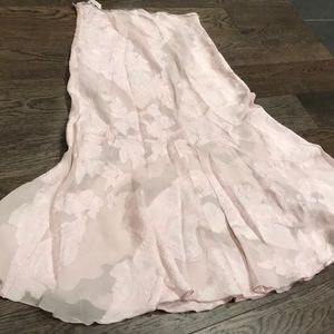Dries Van Noten light pink/sheer long skirt